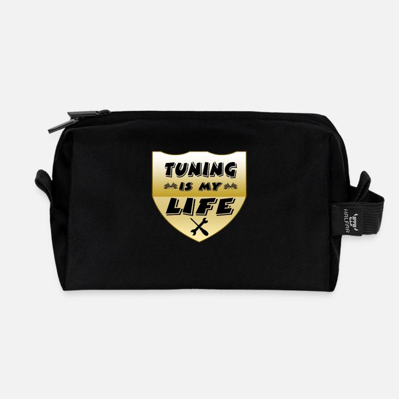 Tuning - Recycelte Kulturtasche - Schwarz