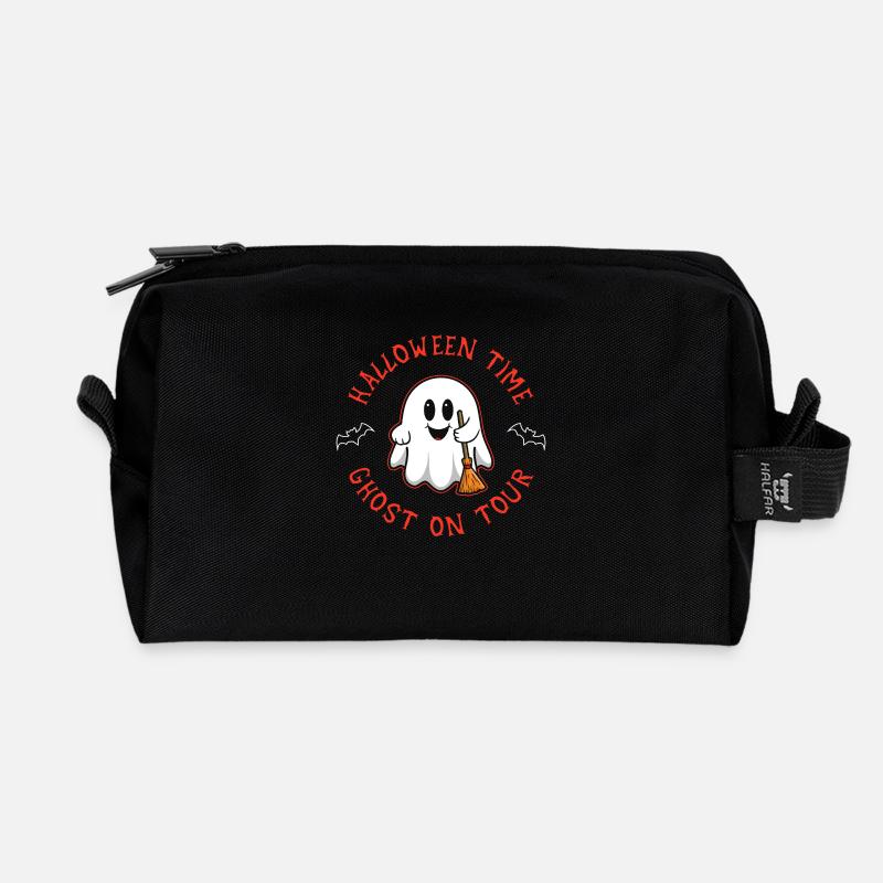 Halloween Time - Recycelte Kulturtasche - Schwarz