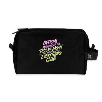 Member of Piss and Moan Club 10 - Recycelte Kulturtasche - Schwarz - Vorne
