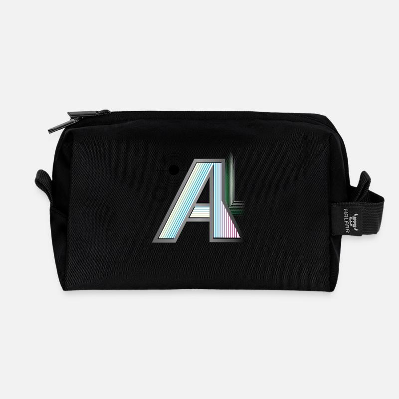 Design "Aesthetica" - Recycled Toiletry Zip Bag - black