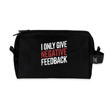 I Only Give Negative Feedback - Recycelte Kulturtasche - Schwarz - Vorne