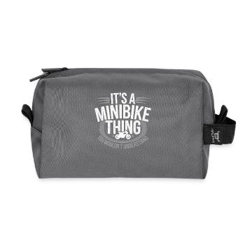 Great passion for small bikes - Recycled Toiletry Zip Bag - anthracite - Front