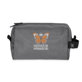 Majestueux monarque papillon amour - Trousse de toilette en tissu recyclé - anthracite - Devant