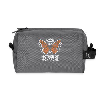 Splendeur fascinante du papillon monarque - Trousse de toilette en tissu recyclé - anthracite - Devant