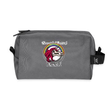 Beautiful Outside, Dead Inside - Recycled Toiletry Zip Bag - anthracite - Front