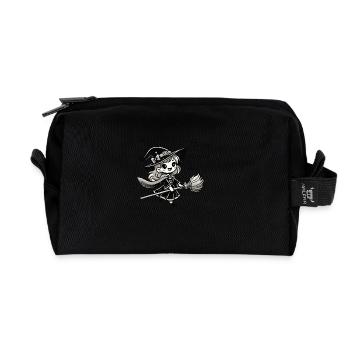Bande dessinée de sorcière - Trousse de toilette en tissu recyclé - noir - Devant