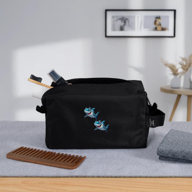 Shark Shark Comic 2 Recycled Toiletry Zip Bag