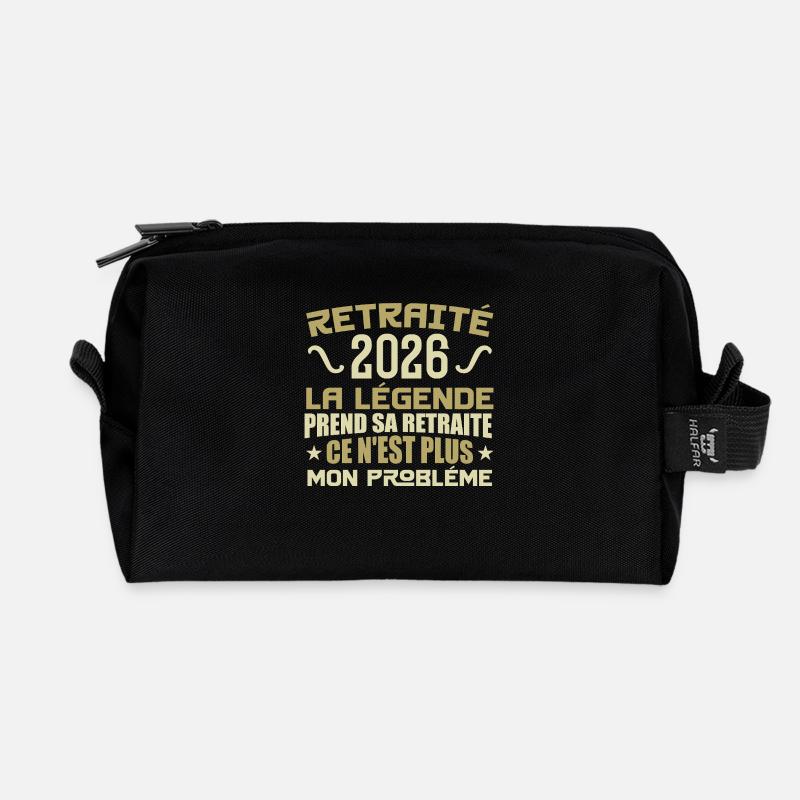 Humor Gift 2026 im Ruhestand, 2026 im Ruhestand - Recycelte Kulturtasche - Schwarz