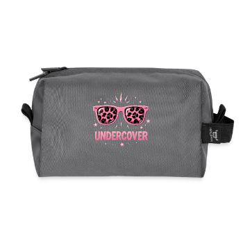 Lunettes de soleil et costume - Funny Motif - Trousse de toilette en tissu recyclé - anthracite - Devant