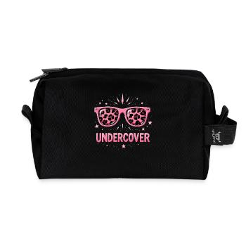 Sunglasses & Costume - Funny Motif - Recycled Toiletry Zip Bag - black - Front
