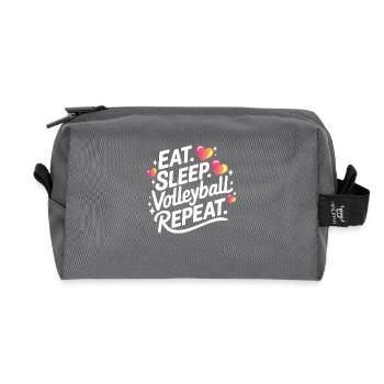 Volleyball Spieler Beach Volleyball Volleyballer - Recycelte Kulturtasche - Anthrazit - Vorne