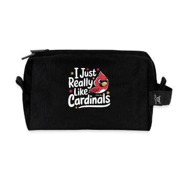 Kardinal Rotkardinal Vogel Roter Kardinal - Recycelte Kulturtasche - Schwarz - Vorne