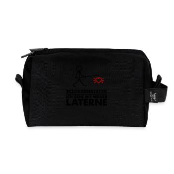My Lantern 02 - Recycled Toiletry Zip Bag - black - Front