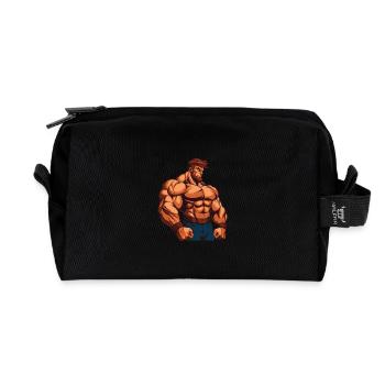 Gymnase de musculation - Trousse de toilette en tissu recyclé - noir - Devant