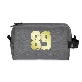 89 Nombre Vintage - Trousse de toilette en tissu recyclé - anthracite - Devant