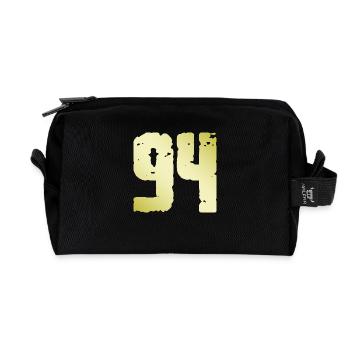 94 Number Vintage - Recycled Toiletry Zip Bag - black - Front