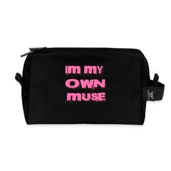 I'm My Own Inspiration – Grunge Empowerment - Recycelte Kulturtasche - Schwarz - Vorne
