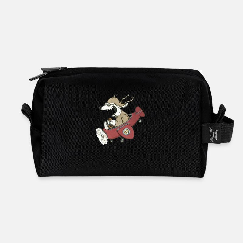 Flughund - Recycelte Kulturtasche - Schwarz