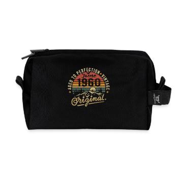Anniversaire Juin 1960 Juin 1960 Juin 1960 - Trousse de toilette en tissu recyclé - noir - Devant