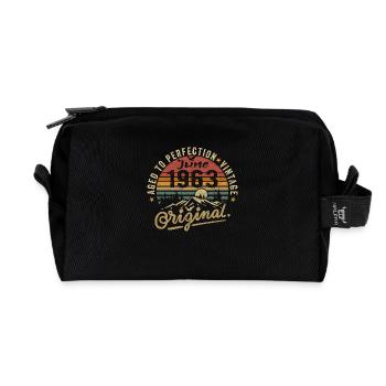 Anniversaire Juin 1963 Juin 1963 Juin 1963 - Trousse de toilette en tissu recyclé - noir - Devant