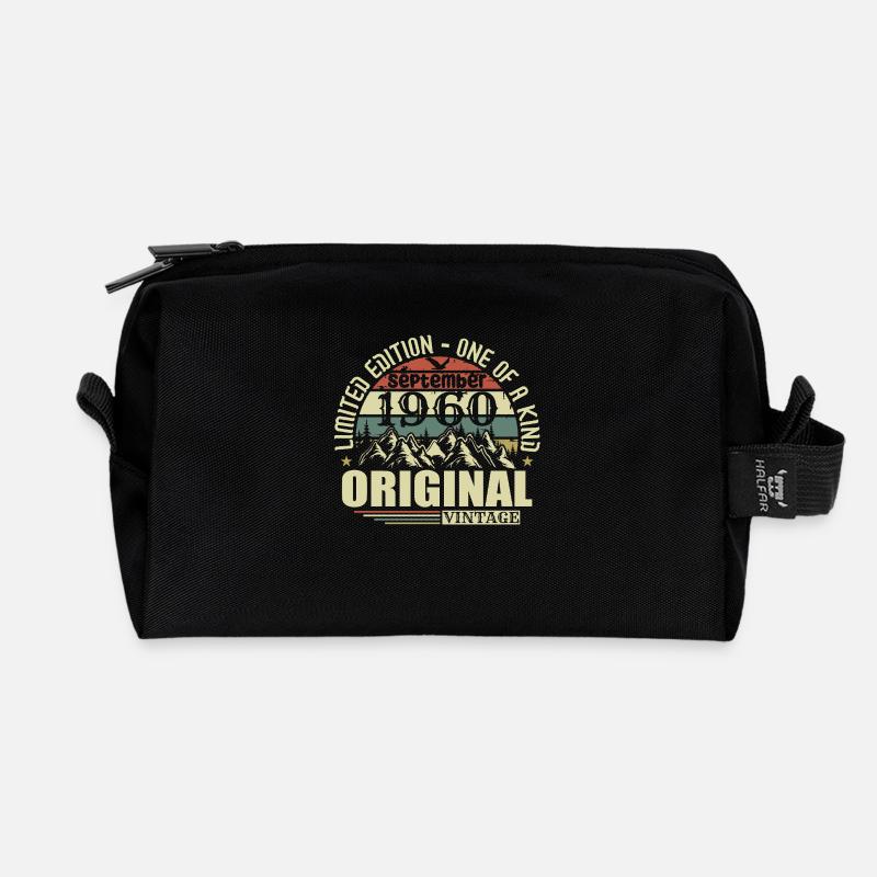 Geburtstag September 1960 Limited Edition Legende - Recycelte Kulturtasche - Schwarz