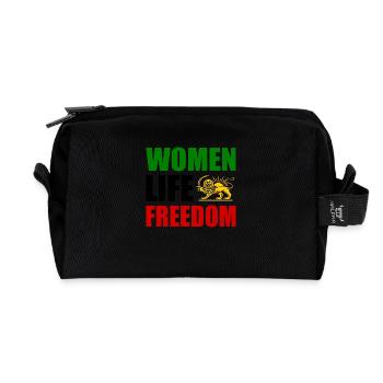 Women life freedom - Trousse de toilette en tissu recyclé - noir - Devant