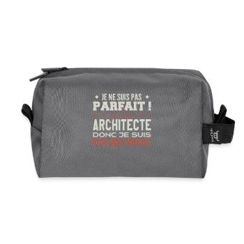 Architekt, der Traumberuf im Rampenlicht - Recycelte Kulturtasche - Anthrazit - Vorne