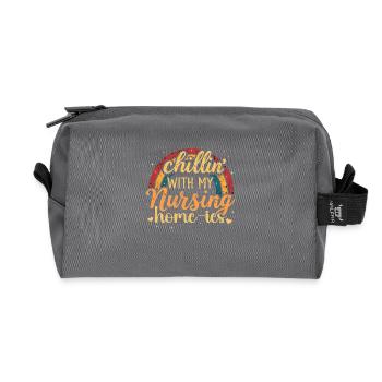 Chillin' With My Nursing Home-ies Funny Nursing - Trousse de toilette en tissu recyclé - anthracite - Devant