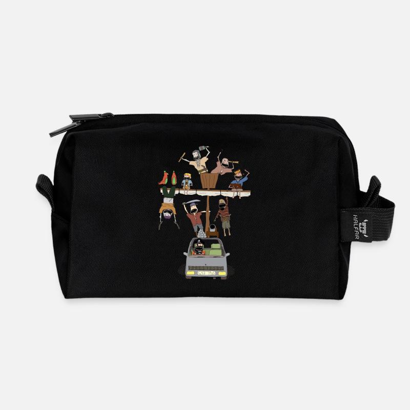Piratenschiff Auto - Recycelte Kulturtasche - Schwarz