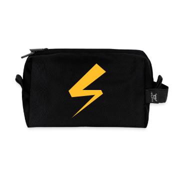 flash - Recycled Toiletry Zip Bag - black - Front