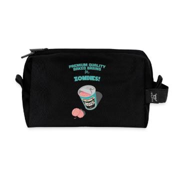 Brainz - Baked Beings Brains for Zombies - Recycled Toiletry Zip Bag - black - Front