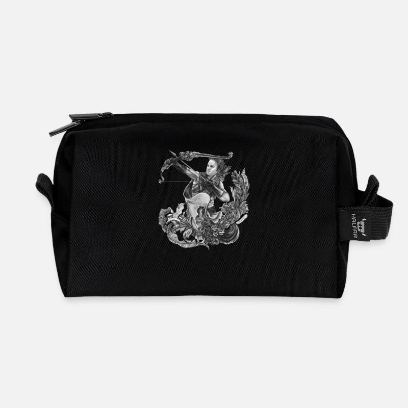 Schütze Sternzeichen - Recycelte Kulturtasche - Schwarz