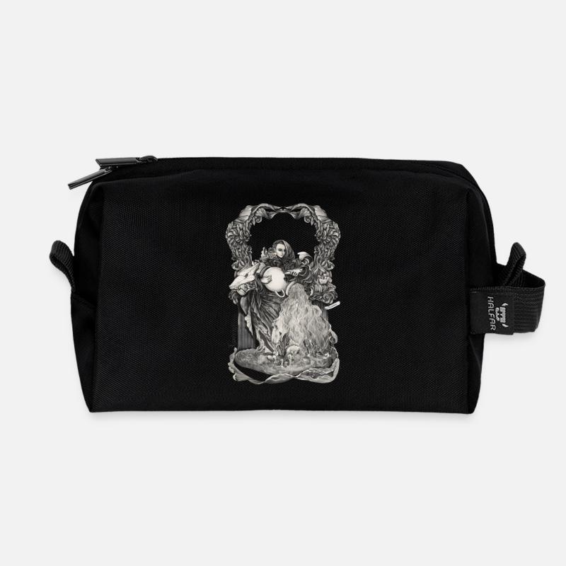 Aquarius Sternzeichen - Recycelte Kulturtasche - Schwarz