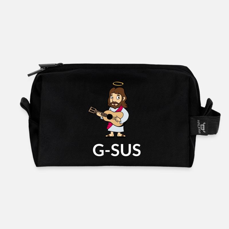 G-Sus (Jesus) - Recycelte Kulturtasche - Schwarz