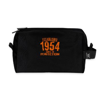 L'année de naissance 1954 cadeau d'anniversaire T-shirt - Trousse de toilette en tissu recyclé - noir - Devant