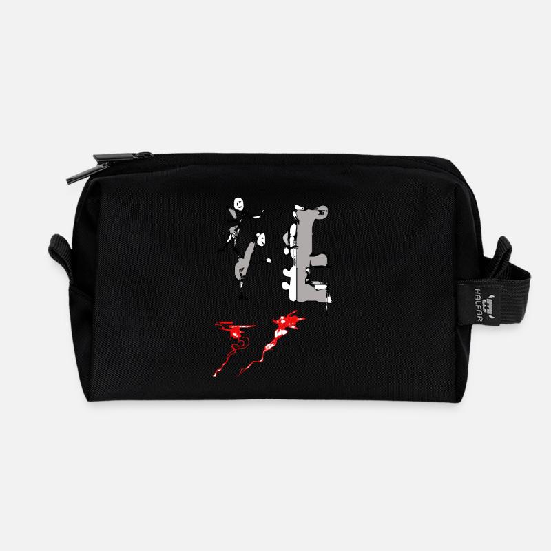 Affentanz - Recycelte Kulturtasche - Schwarz