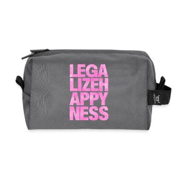 Legalize Happiness T-Shirt - Recycelte Kulturtasche - Anthrazit - Vorne