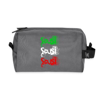 Scusi - italienische Flagge - Recycelte Kulturtasche - Anthrazit - Vorne