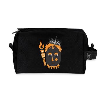 König - Recycelte Kulturtasche - Schwarz - Vorne
