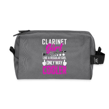 Clarinet Girl - Recycelte Kulturtasche - Anthrazit - Vorne