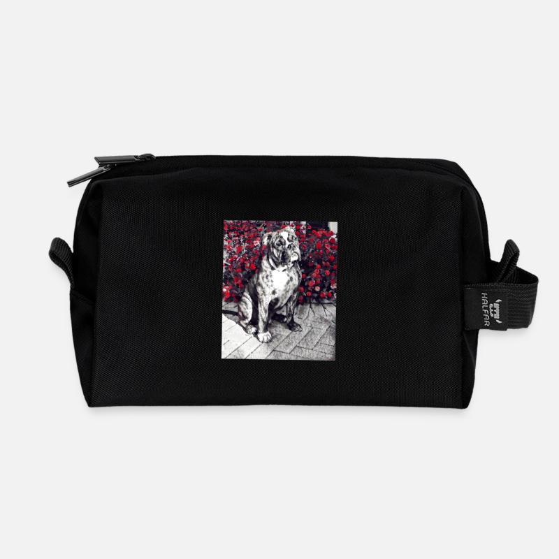 Bulldog08 - Recycled Toiletry Zip Bag - black
