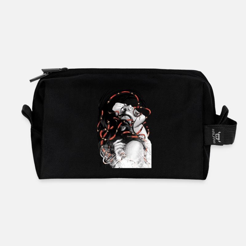 méduse - Trousse de toilette en tissu recyclé - noir