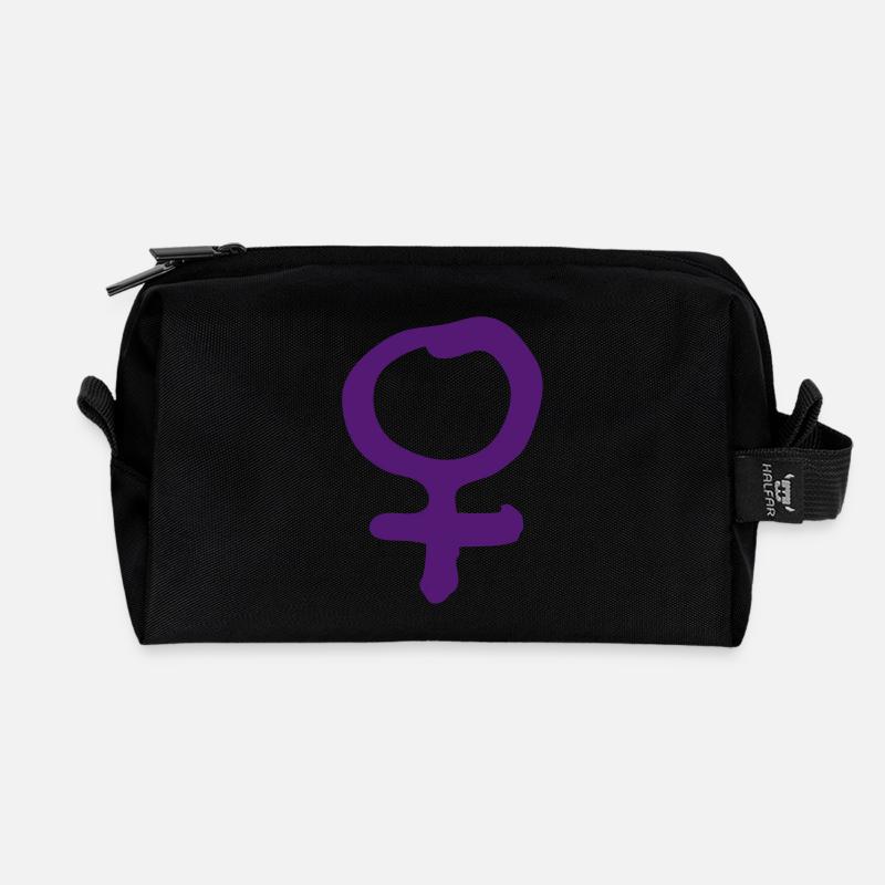 Frau - Recycelte Kulturtasche - Schwarz