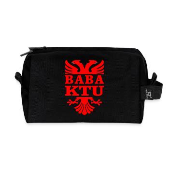 Papa ist da - Albanischer Adler - Recycelte Kulturtasche - Schwarz - Vorne