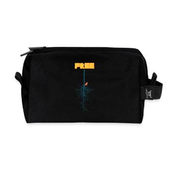 Free - Recycled Toiletry Zip Bag - black - Front