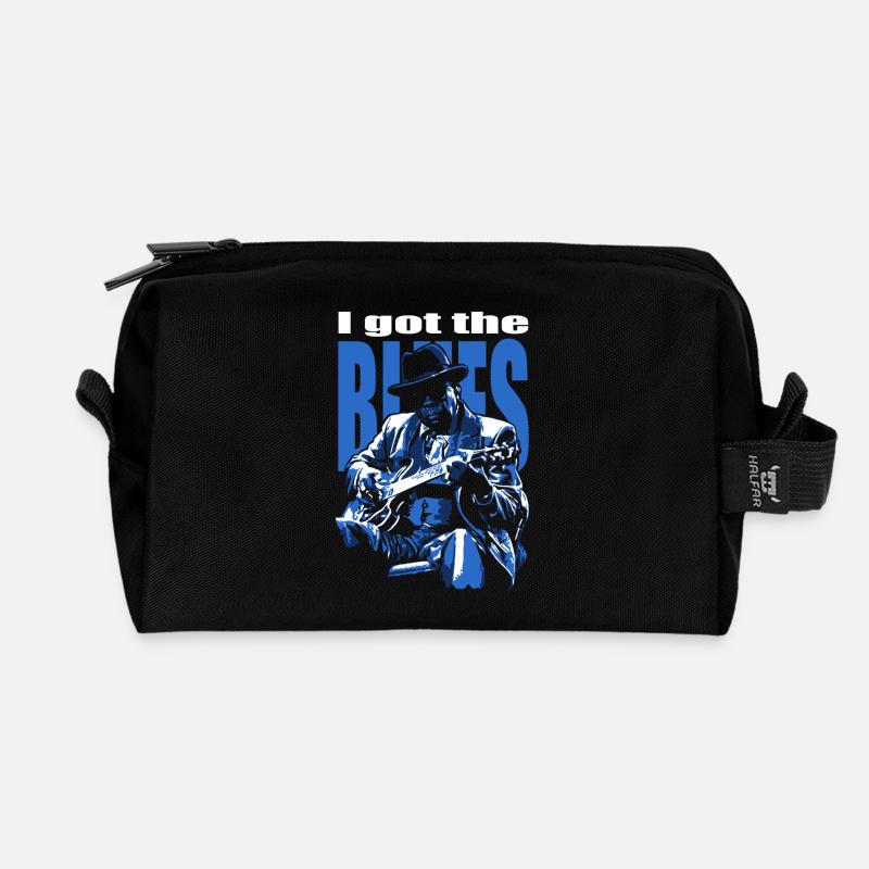 Ich habe den Blues - Recycelte Kulturtasche - Schwarz