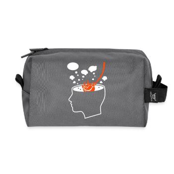 Brain - Idées - Pensez - Trousse de toilette en tissu recyclé - anthracite - Devant