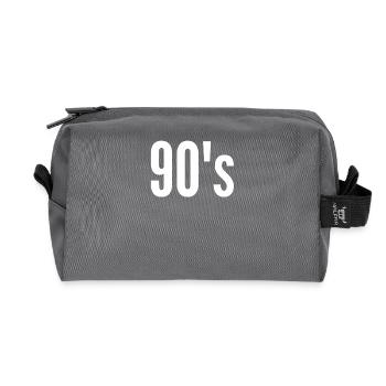 90s - Recycled Toiletry Zip Bag - anthracite - Front