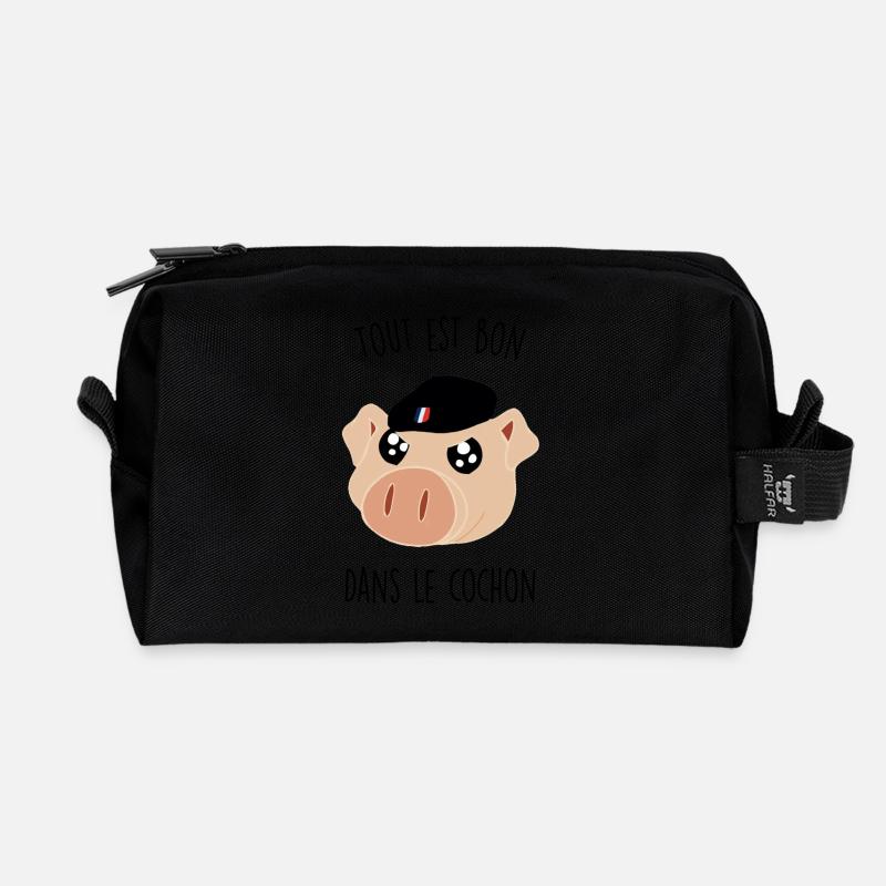 toutestbon3FINALnoir - Trousse de toilette en tissu recyclé - noir