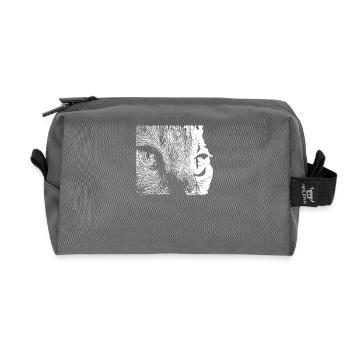 Kontrastgesicht Licht & Schatten - Recycelte Kulturtasche - Anthrazit - Vorne